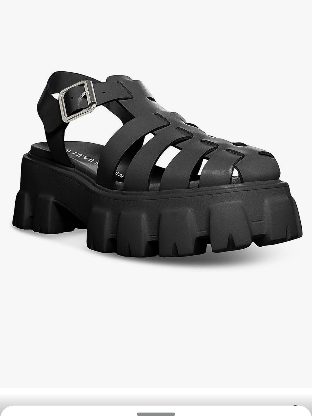 Steve Madden Black Echo Platform Fisherman Sandals